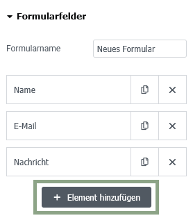 Neues Formularfeld hinzufügen - Elementor Kontaktformular