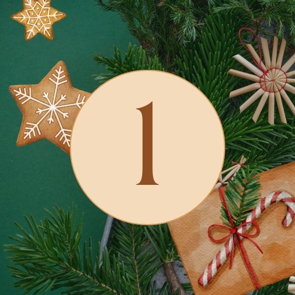 Adventskalender-Template für Elementor: Grafik Türchen 1