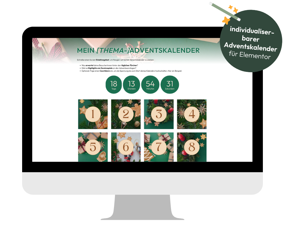 Merry & Ready - Adventskalender-Template für Elementor