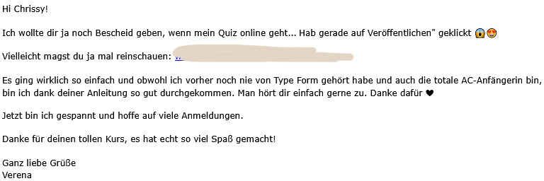 Quiz Funnel Quest Testimonial