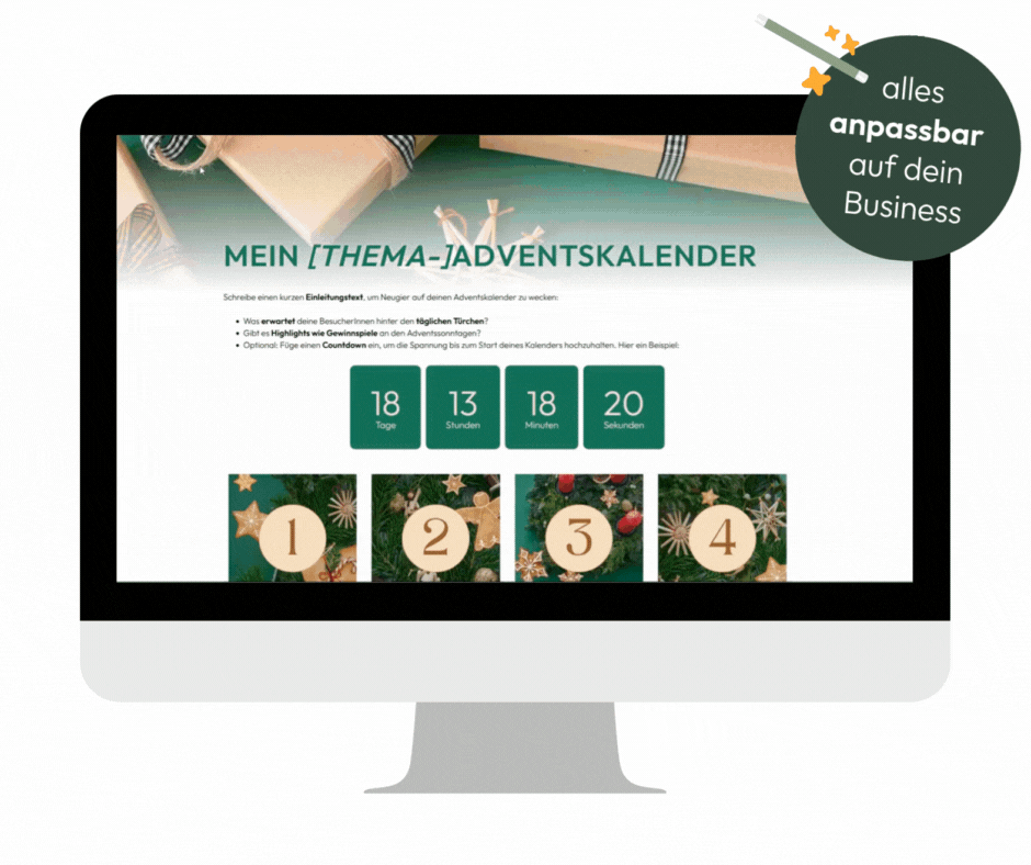 Adventskalender-Template für Elementor Pro