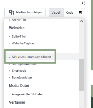 jahreszahl auf website