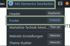 wordpress automatische jahreszahl - Template bearbeiten