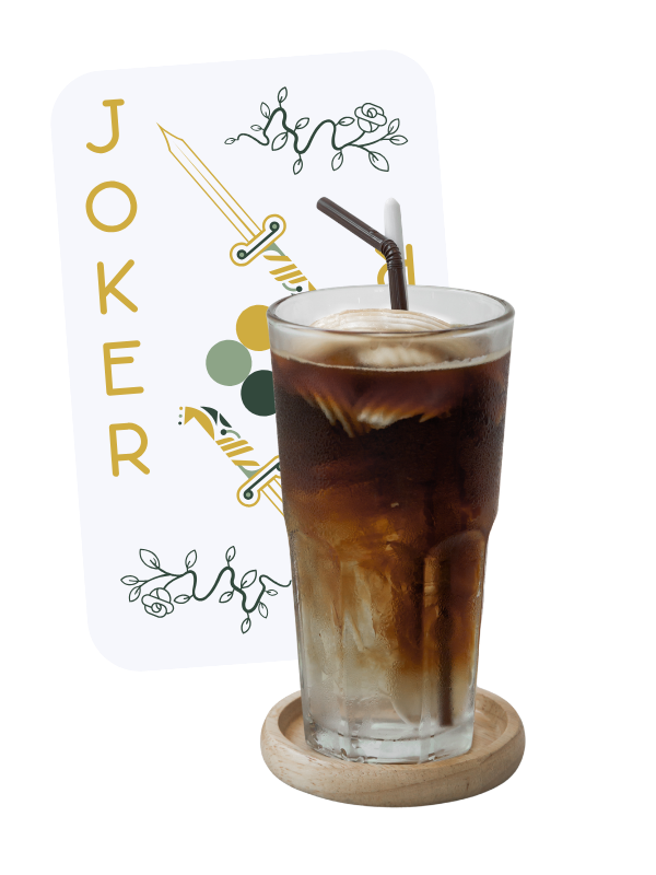 Iced Coffee und Joker-Karte