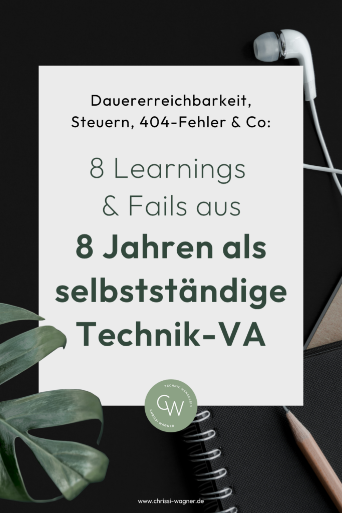 Selbstständig als Technik-VA ohne Social Media seit 2022 - und trotzdem ausgebucht. Im Business-Rückblick erzähl ich, wie das funktioniert und was ich in 8 Jahren so alles gelernt (und verpatzt) habe.